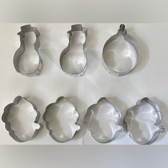 NWT Christmas cookie cutters 7 total bundle turkey ornament snowman metal - Picture 5 of 6